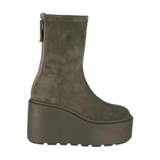 Vic Mati&eacute; Zeppa Stripy Zip Ankle Boot - - Shoes - Donna - Verde - 39 EU