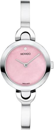 Movado Intrigue Bangle Quartz Pink Dial Ladies Watch 0607948