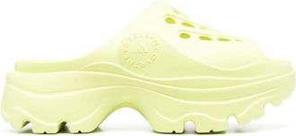 adidas logo-embossed perforated clogs - women - Rubber/Rubber/Rubber - 6 - Yellow