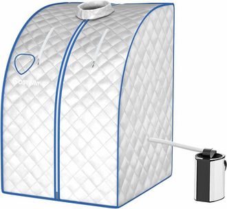 Costway 3l Mini Sauna De Vapor Port&aacute;til Con Control Remoto Cabina De Sauna Con Temperatura Y Temporizador Ajustables (plata) - Costway