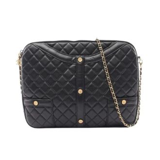 Chanel Pre-owned Girl Chanel Lambskin Shoulder Bag - Dames - Pre-owned - Zwart - Maat: ONE Size Leer