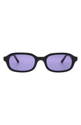 Florence By Mills 49mm Rectangular Sunglasses in Gloss Black at Nordstrom Rack