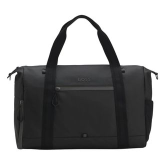 HUGO BOSS Stenson SM Holdall - Heren - Weekendtassen - Zwart - ONE Size - Leer - Tassen
