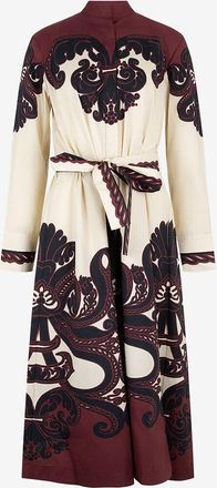 La DoubleJ Ausgestelltes Midi-Hemdkleid aus Popeline Sundowner Corsini Plac&eacute;e