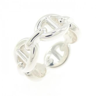 Herm&egrave;s Silver Silver 925 Band Ring (Pre-Owned)