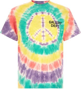 Gallery Dept. Peace Tie Dye T-shirt met ronde hals - Heren - T-shirts - Veelkleurig - M - Katoen - Tops