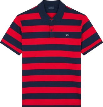 Paul & Shark Polo a righe in cotone - Rosso