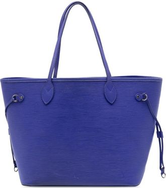 Louis Vuitton Borsa tote Neverfull MM in pelle &Eacute;pi 2013 - Blu