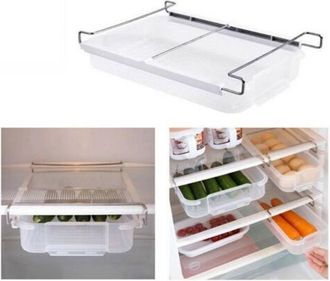 Trade Shop Trade Shop - Estante De Contenedor De Caj&oacute;n Deslizante Refrigerador Organizador Nevera