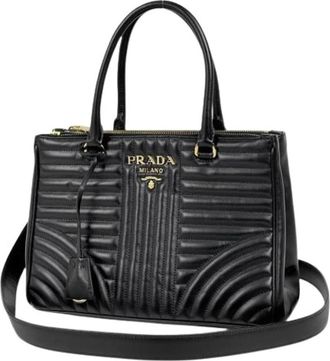 Prada Pre-owned Vintage Handbag - Dames - Vintage Handtas - Zwart - ONE Size - Leer - Vintage