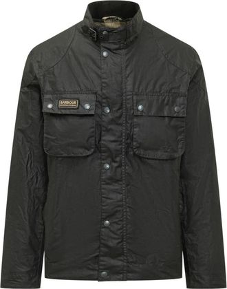 Barbour Merton Waxed Jacket - Heren - Zomerjassen - Zwart - L - Katoen - Jassen