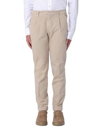 Fay Light Wheat Capri Pince Stretch Cotton Pants