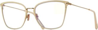 Tom Ford FT5839-B 025 Ivory/Clear Blue Light Block 56mm