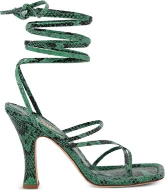 PARIS TEXAS 110 mm sandalen met bandjes en vierkante neus - Groen