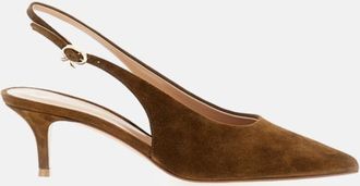 Gianvito Rossi Brown Slingback Pumps