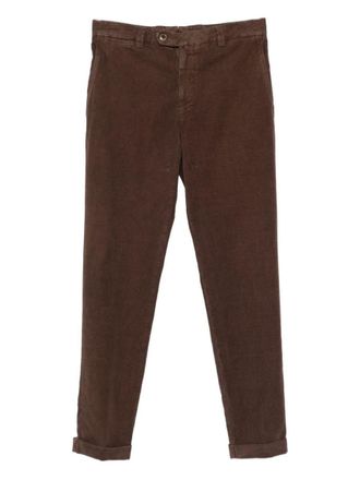 Berwich Brown Stretch Cotton Trousers