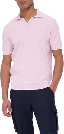 Bugatchi Tipped Johnny Collar Polo in Dusty Rose at Nordstrom Rack, Size Xx-Large