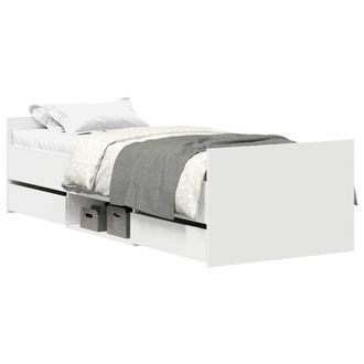 Berkfield Home Bed Frame with Headboard & Footboard White 100x200 cm