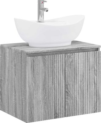 vidaXL Juego De Muebles De Ba&ntilde;o Sonoma Gris Madera De Ingenier&iacute;a Vidaxl
