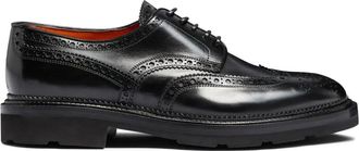 Santoni Derby con dettaglio brogue - Nero