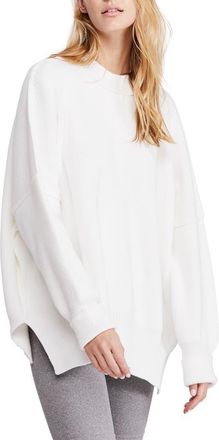 Free People Easy Street Tunic Sweater in Painted White at Nordstrom, Size X-Small