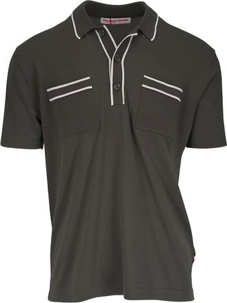 Orlebar Brown Polo Keeling con inserti in maglia - Verde