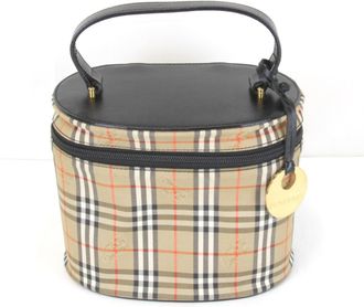 Burberry Beige Canvas Vanity Bag (Pre-Owned)