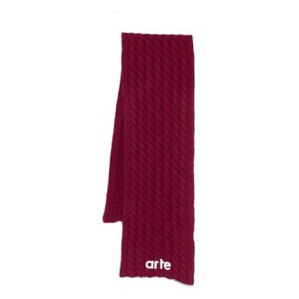 Arte Textured Logo Scarf - Heren - Wintersjaals - Bruin - ONE Size - Wol - Accessoires