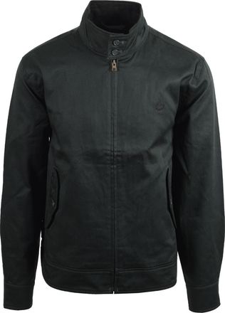 Fred Perry Gewaxte Katoenen Harrington Jacket Nachtgroen