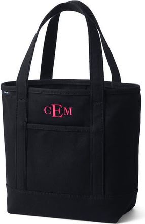 Lands End Open Top Canvas Tote Bag in Black/black at Nordstrom, Size Medium