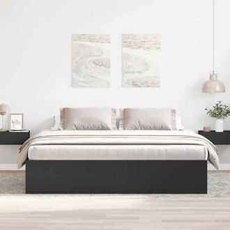Berkfield Home Modern Bed Frame Black 200x200 cm