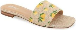 Esprit Rylee Slide Sandal in Natural Linen/Lemon at Nordstrom Rack, Size 7.5