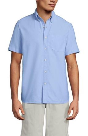 Lands End Short Sleeve Sail Rigger Shirt in Blue at Nordstrom, Size Xx-Large