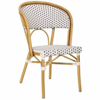 Wanderlust Deco Silla de rat&aacute;n blanco 50x61x86h cm