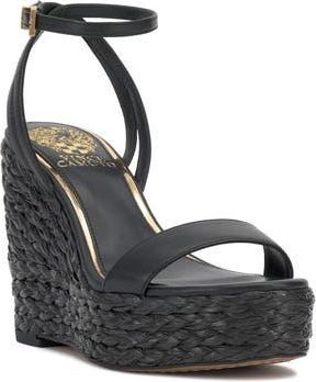 Vince Camuto Emrey Platform Wedge Sandal in Black at Nordstrom Rack, Size 6.5