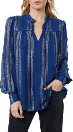 Ciebon Rosalie Split Neck Top in Navy at Nordstrom Rack, Size X-Small