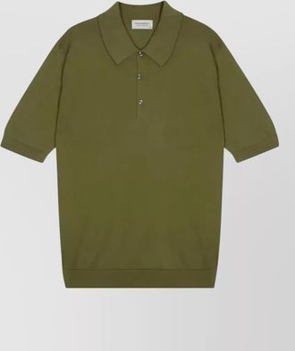 John Smedley cotton knit shirt polo collar