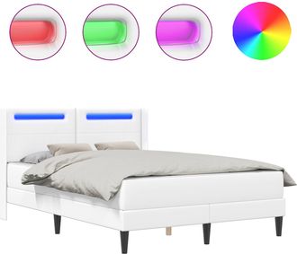 vidaXL Struttura Letto Con Materasso Bianco 140 X 200 Cm Similpelle Vidaxl
