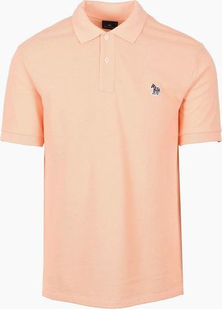 Paul Smith Mens Paul Smith Reg Fit SS Polo Zebra Peach - Pink - Size: 46