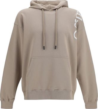Off-white Beige Relaxed Logo Hoodie