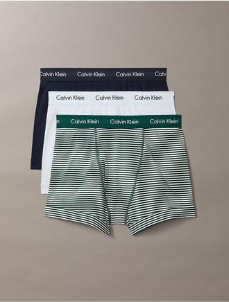 Calvin Klein Mens Cotton Stretch 3 Pack Trunk - Multi - XL