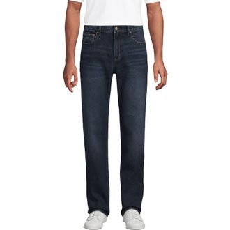 Lands End Stretch Comfort Waist Classic Fit Jean in Dark Pacific Wash at Nordstrom, Size 38 32
