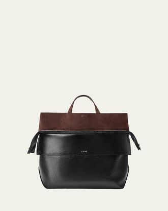 Loewe Mens Switch Large Leather Tote Bag