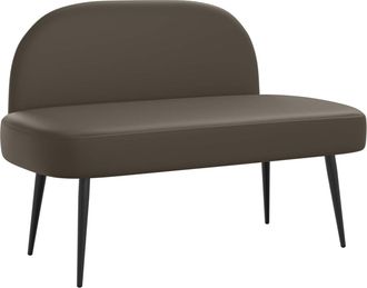 vidaXL Banco Tapizado Con Respaldo Gris 110 X 60 X 76 Cm Vidaxl