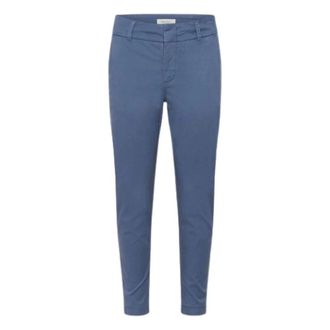 Part Two Cropped Broeken - Dames - Vrijetijds broeken - Blauw - S - Katoen - Broeken