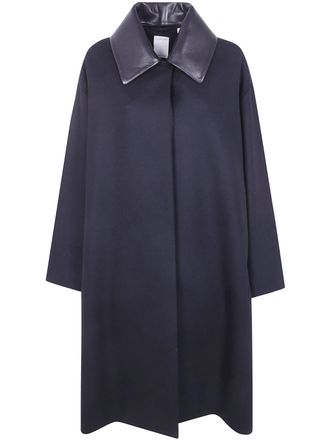 Calvin Klein Trench Coat Leather Collar Oksana