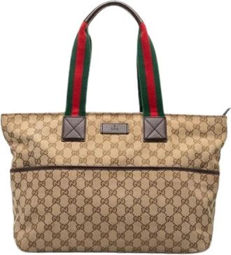 Gucci Pre-owned Tote Bags, female, Brown, Size: ONE SIZE Pre-owned Tote Bag