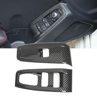 OEM Adecuado Para Embellecedores De Panel De Interruptores De Elevalunas De 2 Piezas, Con Textura De Fibra De Carbono Y Tacto Exquisito, Aplicable A Los M