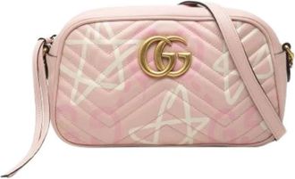 Gucci Pre-owned Vintage Crossbody Bag - Dames - Vintage Schoudertas - Roze - ONE Size - Leer - Vintage