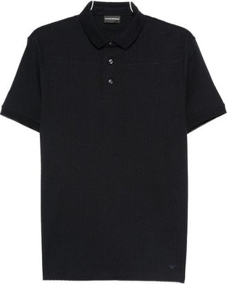 Emporio Armani Printed Cotton Polo Shirt